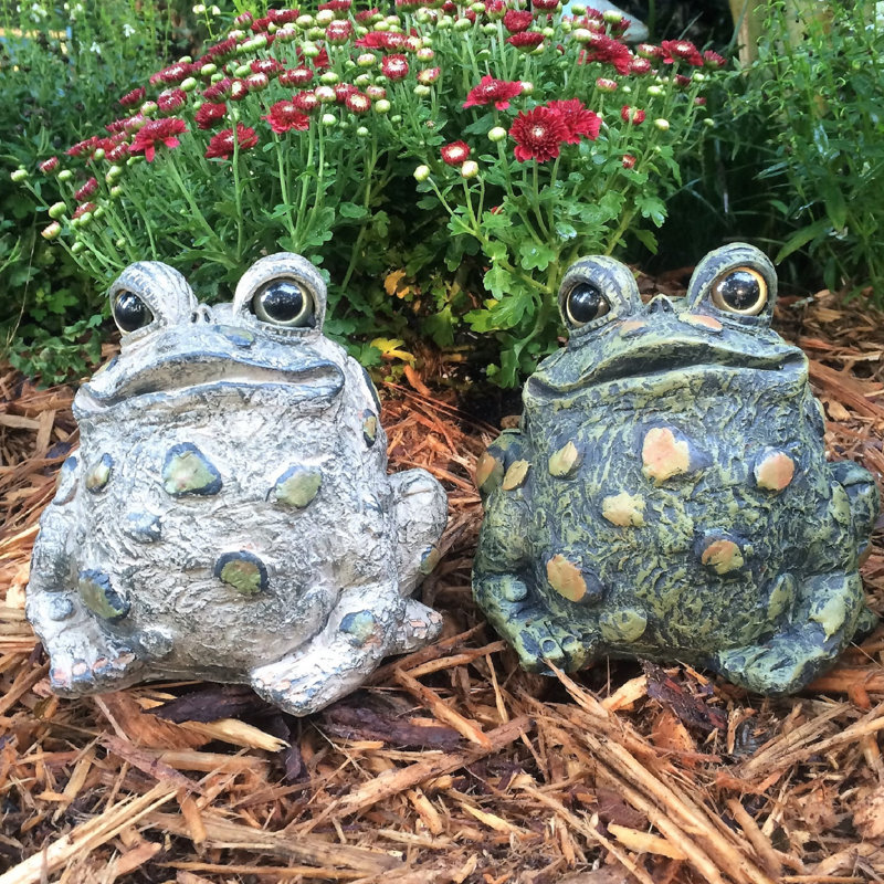HomeStyles Whimsical Toad Hollow "Stretch" 2 Piece Garden Statues